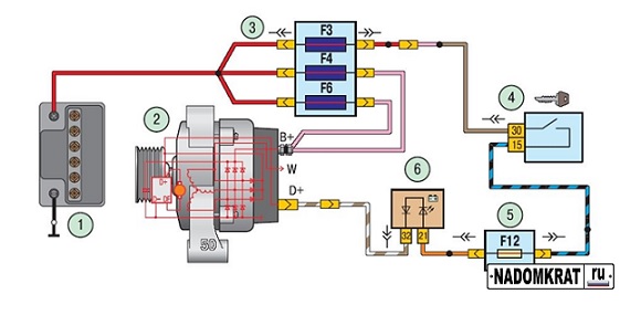 Схема подключения генератора ВАЗ 2114